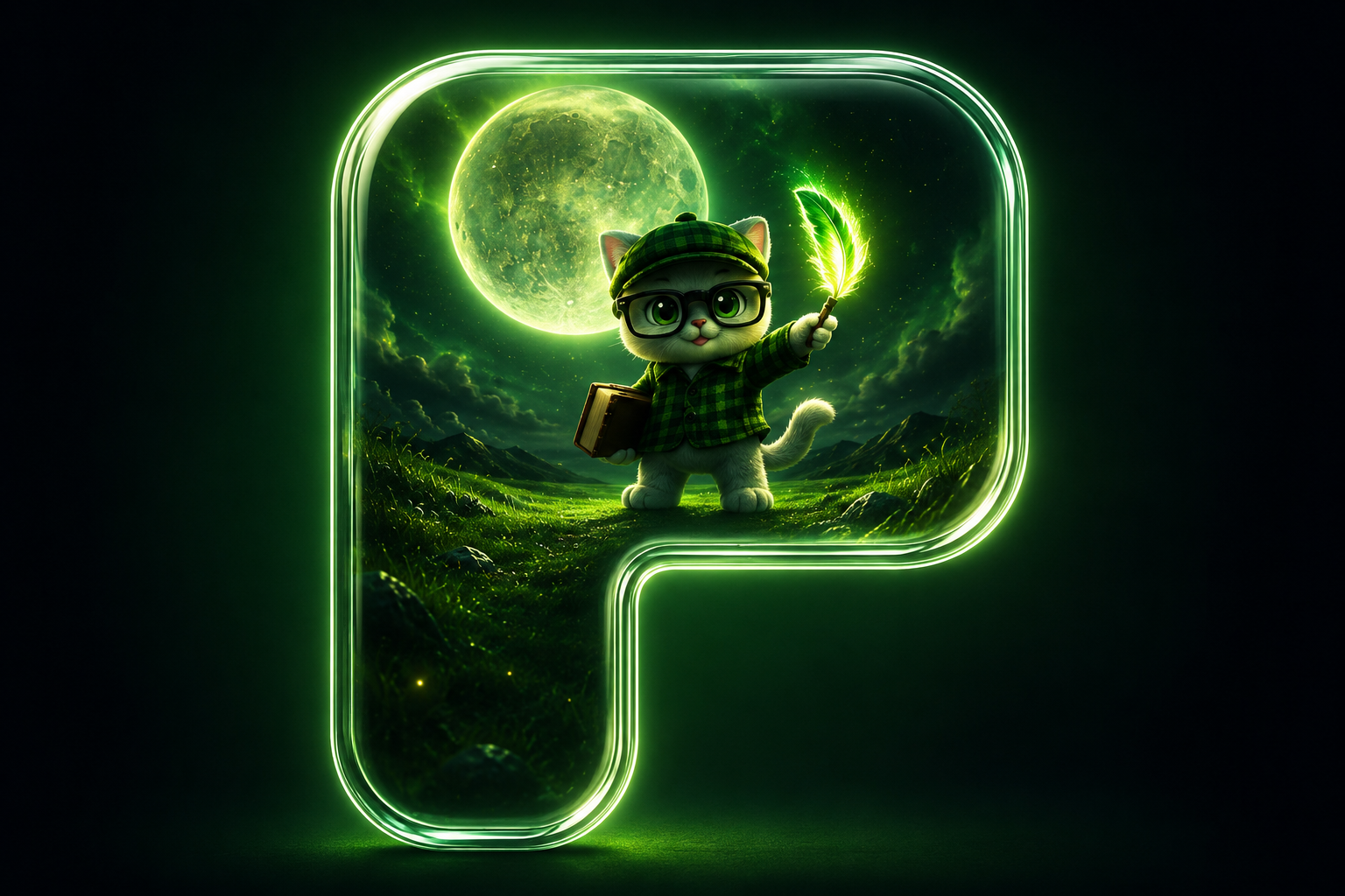 Neon P with Catpons