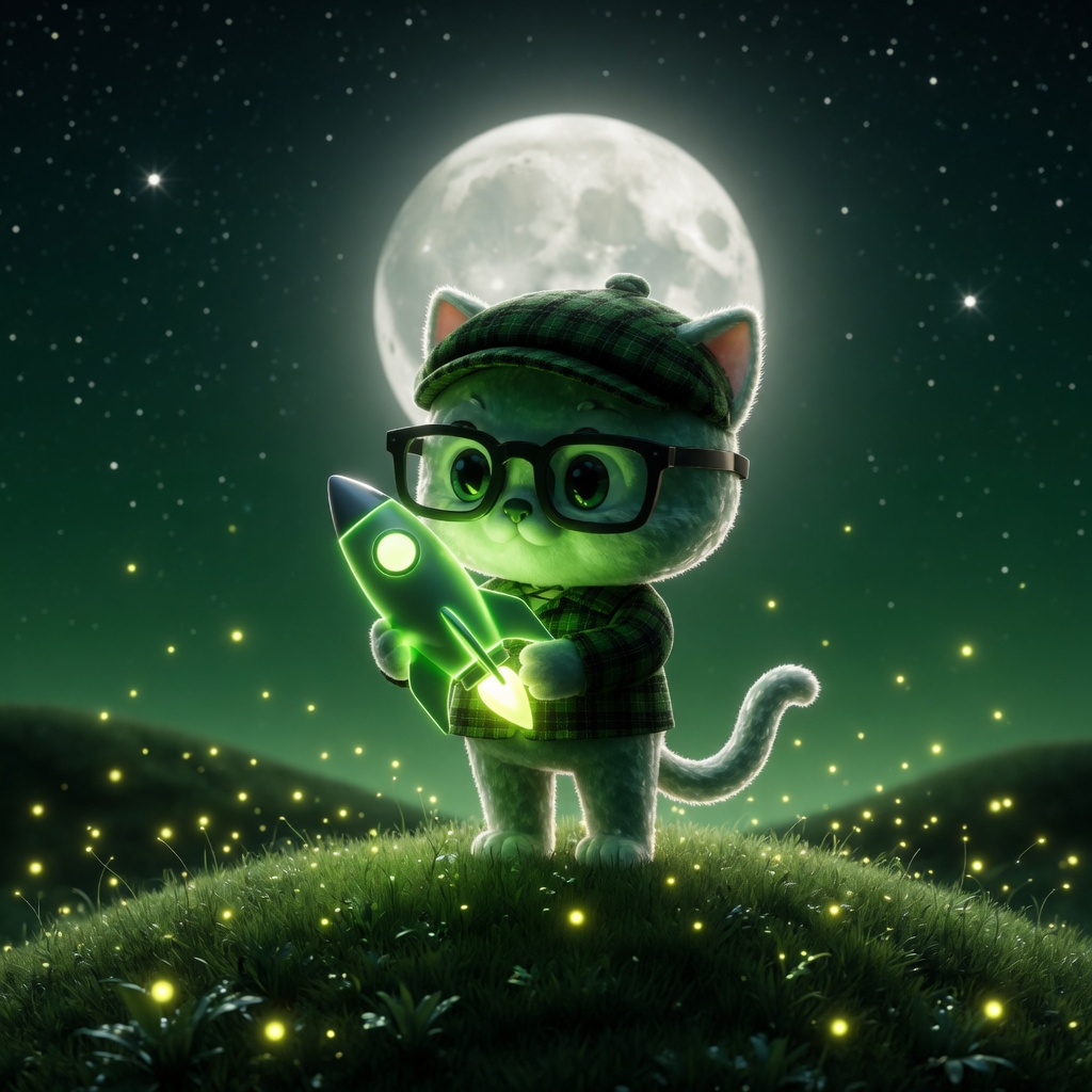 Catpons holding a rocket